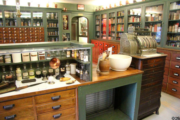 Apothecary shop interior at Shelburne Museum. Shelburne, VT.