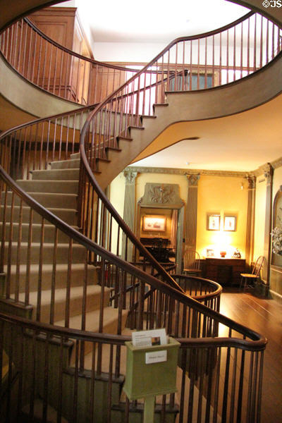 Entrance hall of Webb House which replicates interior of Webb's New York apartment at Shelburne Museum. Shelburne, VT.