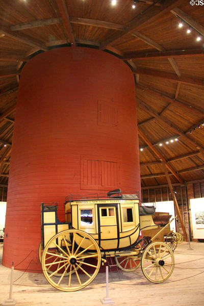 Central interior silo of Round Barn at Shelburne Museum. Shelburne, VT.