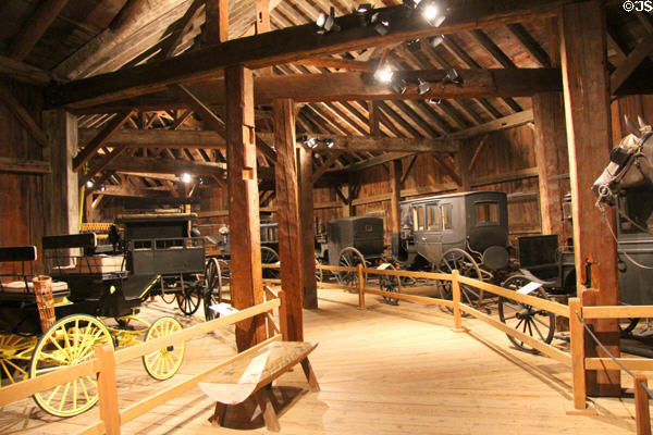 Carriage collection at Shelburne Museum. Shelburne, VT.