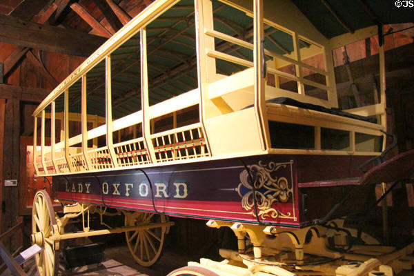 Omnibus Lady Oxford (1890-1918) from Concord, NH at Shelburne Museum. Shelburne, VT.