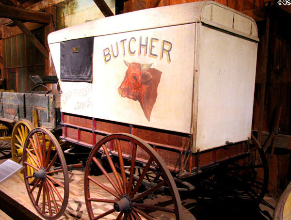 Butcher's Wagon (c1916) by Peter Lauridson & Charles Smith of Stamford, CT at Shelburne Museum. Shelburne, VT.