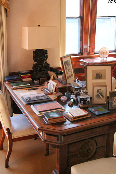 Desk in library at Marsh-Billings-Rockefeller Mansion. Woodstock, VT.