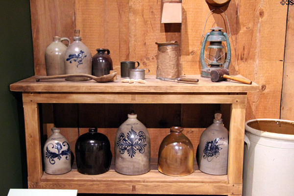 Stoneware jugs at Billings Farm & Museum. Woodstock, VT.