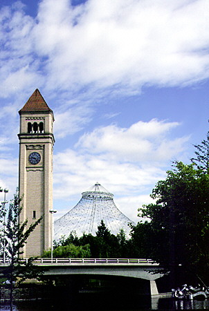 Former Spokane World Exposition (1974) site including theme tower. Spokane, WA.