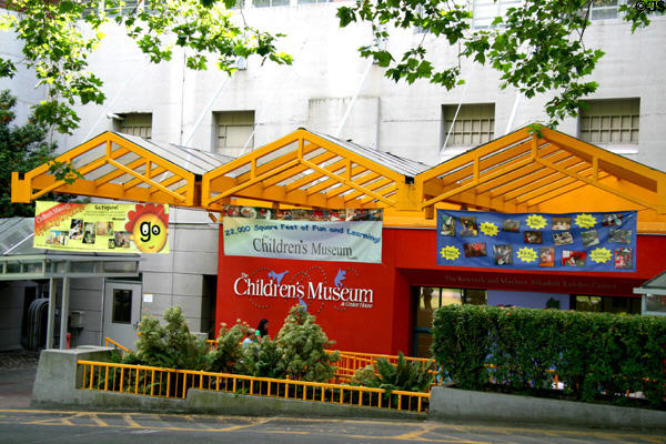 Children's Museum entrance in Center House at Seattle Center. Seattle, WA.