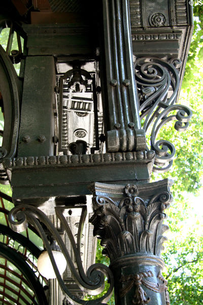 Pioneer Square pergola ironwork details. Seattle, WA.