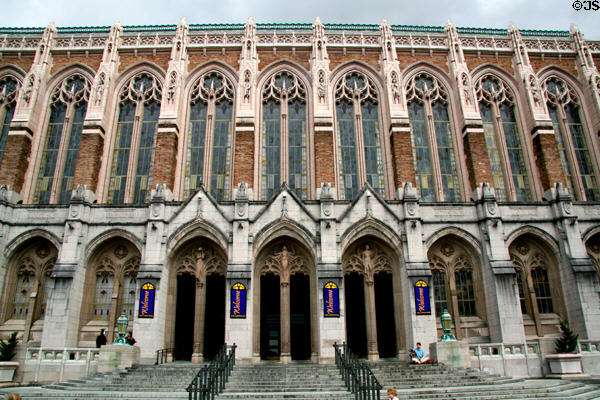 Portal of Suzzallo Library on University of Washington campus. Seattle, WA.