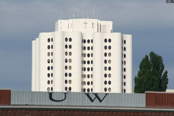 St. Joseph's Hospital (1974) (14 floors) (1717 S. J St.). Tacoma, WA. Architect: Bertrand Goldberg & Assoc..