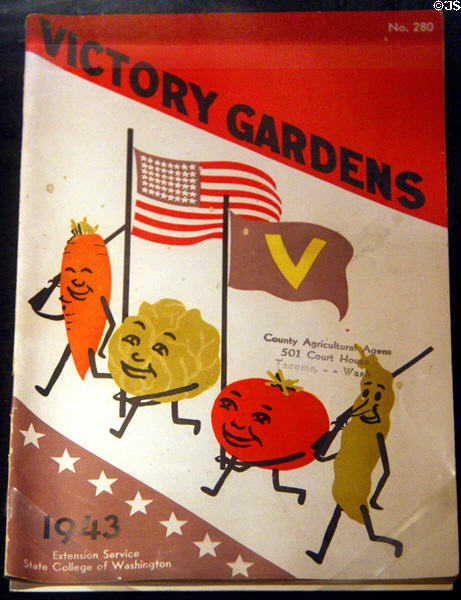 Victory Gardens pamphlet (1943) by State College of Washington at Washington State History Museum. Tacoma, WA.