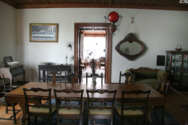Dining room in Hovander Homestead house. Ferndale, WA.
