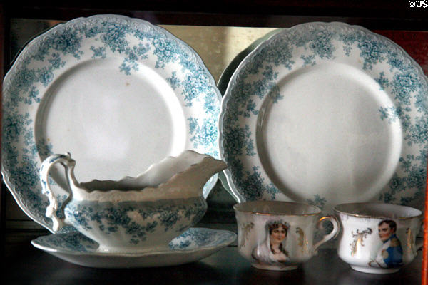 China including cup with Napoleon in dining room of Hovander Homestead house. Ferndale, WA.