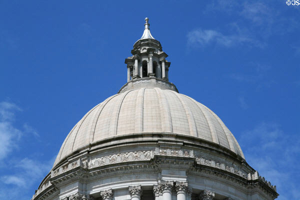 Upper details of dome of Washington State Capitol. Olympia, WA.