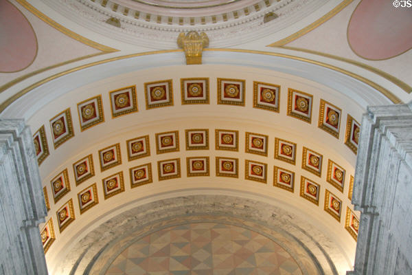 Decorated arch in Rotunda of Washington State Capitol. Olympia, WA.