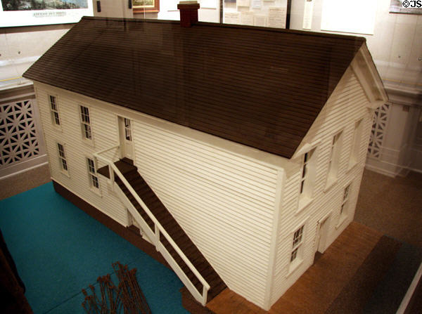 Model of general store used by first Territorial Legislature in 1854 at State Capital Museum. Olympia, WA.