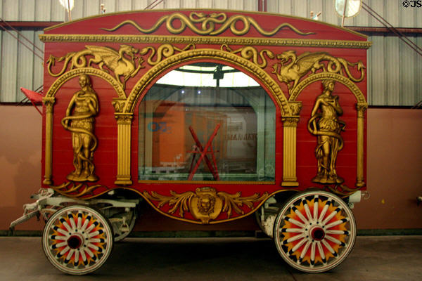Ringling Bros. snake den circus wagon (1902) at Circus World Museum. Baraboo, WI.