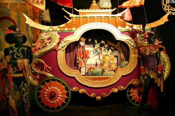 Oriental Odyssey float (1986-7) for Ringling Brothers, Barnum & Bailey Circus pageant at Circus World Museum. Baraboo, WI.