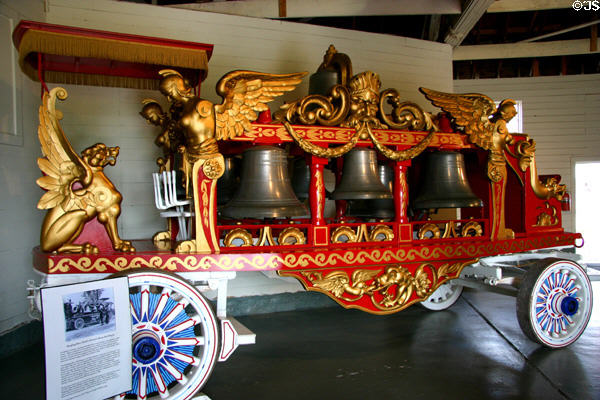 Ringling Bros. World's Greatest Shows bell wagon (1892) at Circus World Museum. Baraboo, WI.
