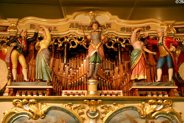 Animated figures on Royal American Shows Gavioli Band Organ at Circus World Museum. Baraboo, WI.