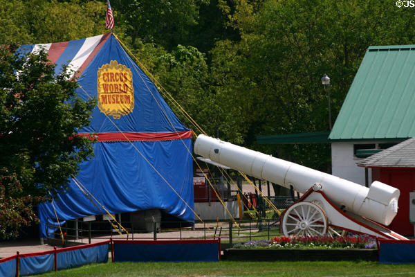 Canon for human cannonball act at Circus World Museum. Baraboo, WI.