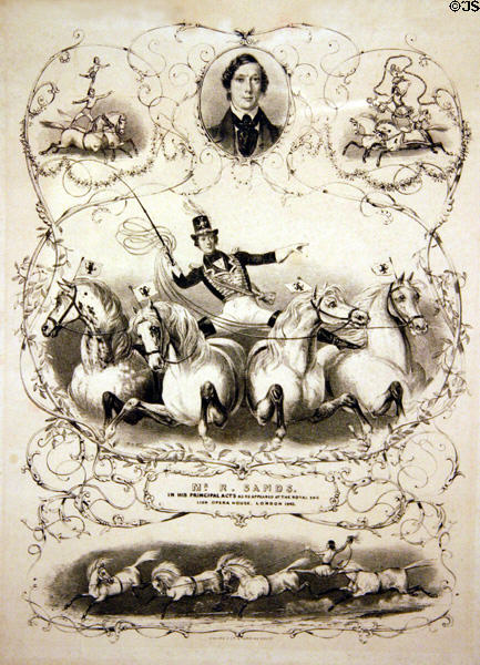 Richard Sands Circus poster (1843) from England at Circus World Museum. Baraboo, WI.