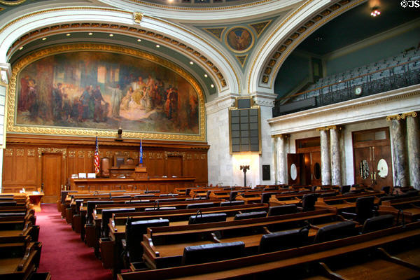 House chamber of Wisconsin State Capitol. Madison, WI.