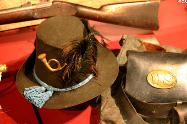 US Civil War campaign hat at Wisconsin Veterans Museum. Madison, WI.