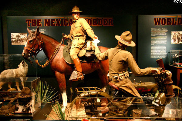 Mementos of The Mexican Border War (1916-7) at Wisconsin Veterans Museum. Madison, WI.