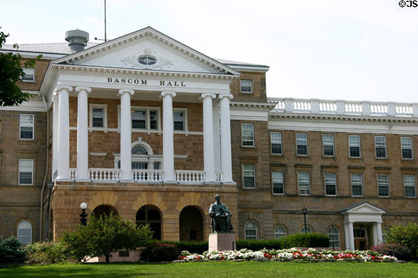 Bascom Hall (1857) at University of Wisconsin. Madison, WI.