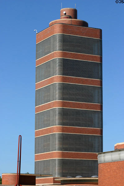 SC Johnson Wax Research Tower (1936). Racine, WI. Architect: Frank Lloyd Wright.