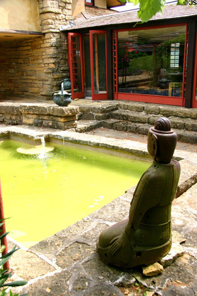 Courtyard decorative pool of Taliesin. WI.