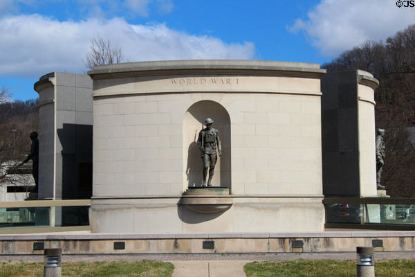 West Virginia Veterans Memorial (1995) by P. Joseph Mullins on West Virginia Capitol grounds. Charleston, WV.