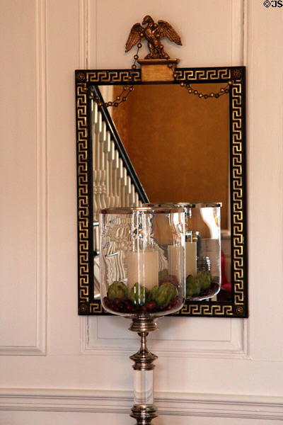 Rectangular mirror with American eagle at West Virginia Governor's Mansion. Charleston, WV.