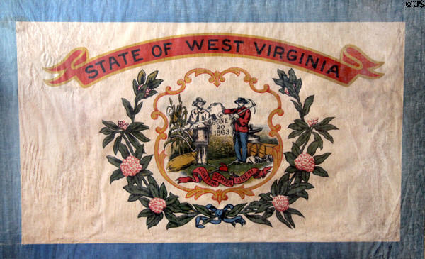 Flag of West Virginia at West Virginia State Museum. Charleston, WV.