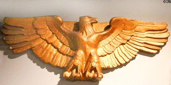 Eagle plaster cast (1885) from first State Capitol at West Virginia State Museum. Charleston, WV.