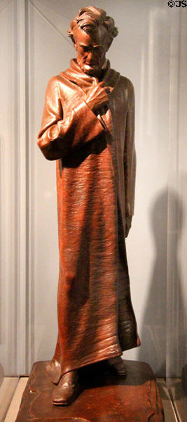 Original statue of Lincoln Walks at Midnight by sculptor Fred Torrey, displayed at New York World's Fair in 1939 at West Virginia State Museum. Charleston, WV.