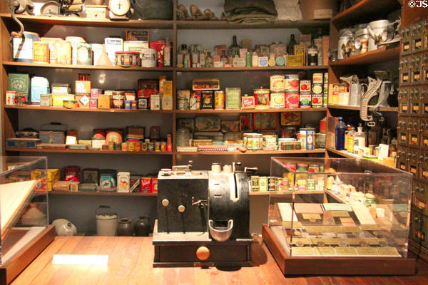 General Store shelves at West Virginia State Museum. Charleston, WV.