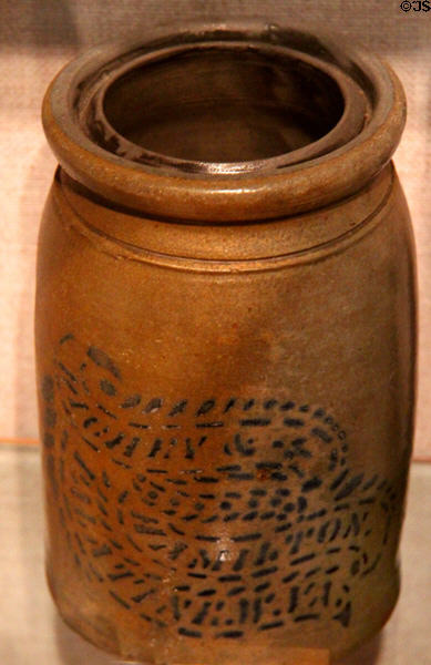 Wax-top sealing jar (1875) by Richey & Hamilton of Palatine, Marion Co., WV at West Virginia State Museum. Charleston, WV.