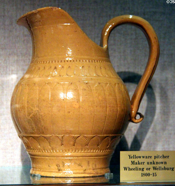 WV yellowware pitcher (c1800-15) by unknown at West Virginia State Museum. Charleston, WV.