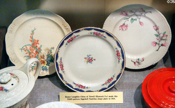 Collection of Homer Laughlin china at West Virginia State Museum. Charleston, WV.