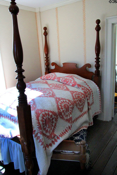 Four poster bed with quilt at Craik-Patton House. Charleston, WV.