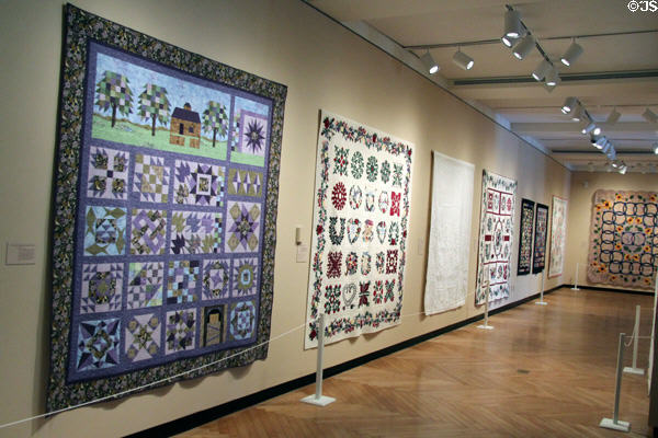 Quilt exhibit in art gallery at Discovery Museum of Clay Center for The Arts & Sciences. Charleston, WV.