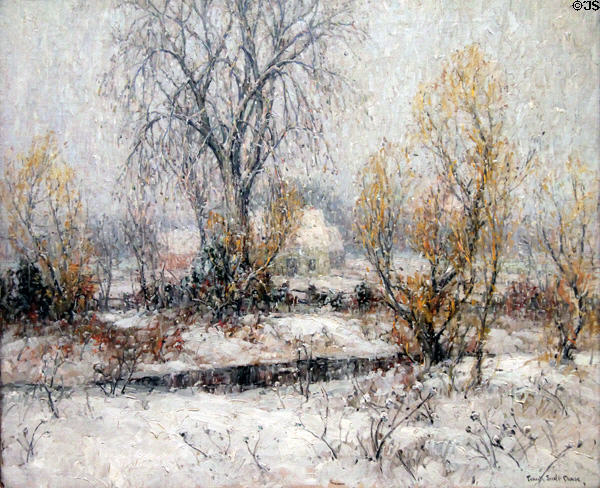 Spring Snow painting by Frank Swift Chase at Huntington Museum of Art. Huntington, WV.