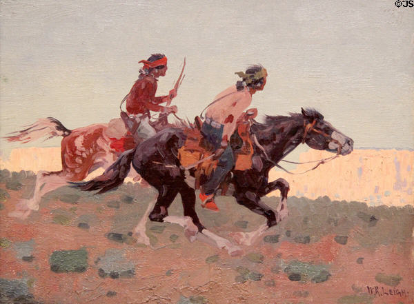 The Pursuit, Kayenta, AZ painting (1924) by William Robinson Leigh at Huntington Museum of Art. Huntington, WV.