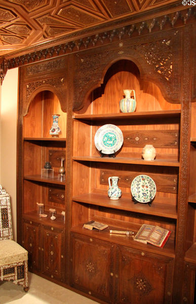 Inlaid cabinet in Damascus Room at Huntington Museum of Art. Huntington, WV.