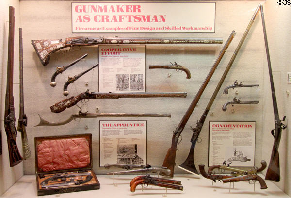 Gunmaker as craftsman display at Huntington Museum of Art. Huntington, WV.