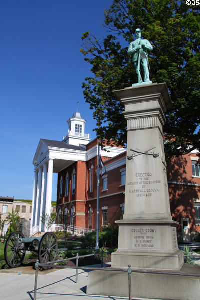 Marshall County Court House & Civil War Monument. Moundsville, WV.