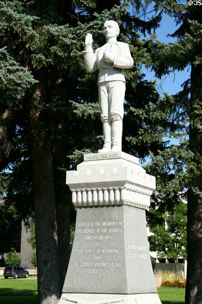 Spanish American War monument at Wyoming State Capitol. Cheyenne, WY.