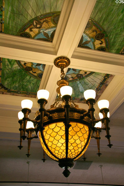 Tiffany Chandelier in Legislative Conference Room of Wyoming State Capitol. Cheyenne, WY.