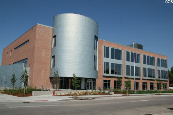 Laramie County Library (2007) (Pioneer Ave. at 23rd St.). Cheyenne, WY. Architect: Andrew Nielsen of Anderson Mason Dale.